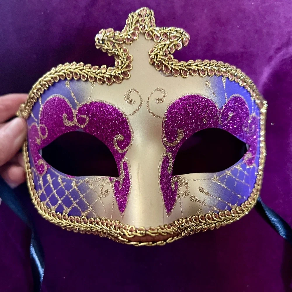 Mardi Gras! Halloween !! NYE!! 3 Handmade Venetian Carnival Masks NEVER worn
